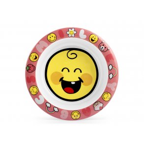 Smiley Djup tallrik, Rosa