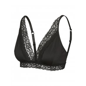 Mamalicious Mlsilje Amme-bh med blonder, Black