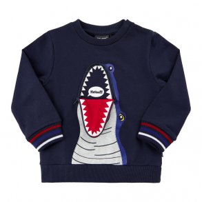 ME TOO Sweatshirt LS med Krokodille, Dark Sapphire
