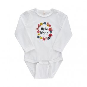 ME TOO Body LS, Flower/White