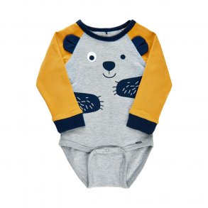 ME TOO Body LS, Light Grey Melange