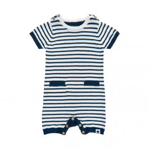 ME TOO Knitted Romper SS, Dress Blue