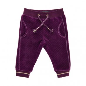 ME TOO Bukser Velour, Plum Purple