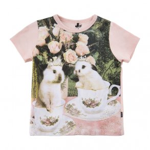 ME TOO Kortrmet T-shirt med Print, Kaniner/Lotus