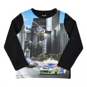 ME TOO Langrmet T-shirt med Print, Biler/Tap Shoe