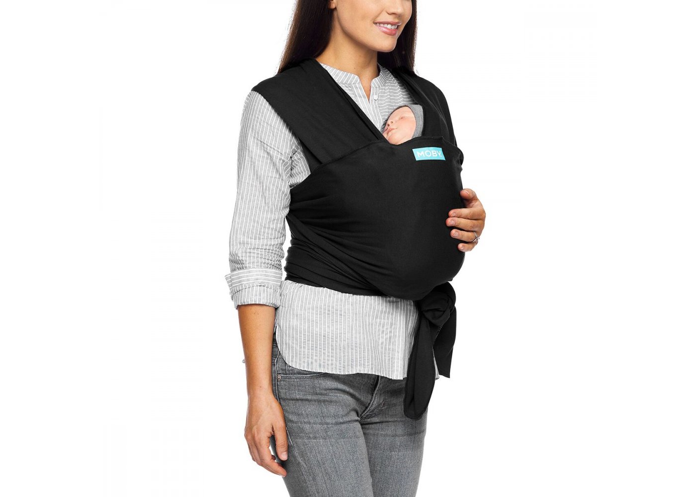 MOBY Wrap Babytragegurt Classic Black MOBY Onlinekids