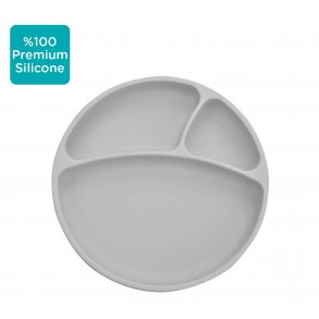 MiniKOiOi Portions Plate, Grey