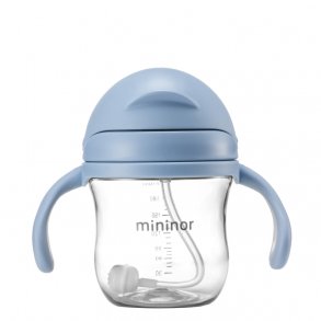 Mininor Cup with Straw Tritan 220ml, Blue