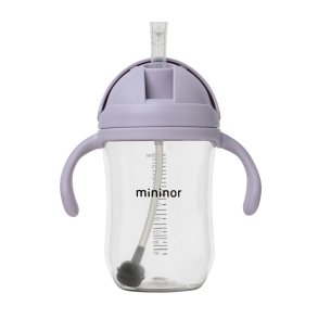 Mininor Kop med sugerr tritan 330 ml, Lilac flower