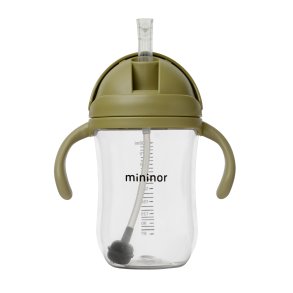Mininor Kop med sugerr tritan 330 ml, Moss Green