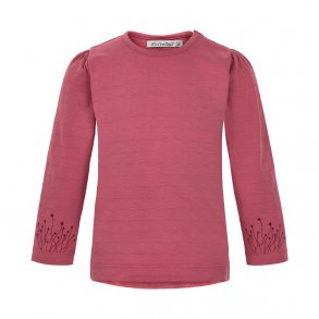 Minymo Langrmet T-Shirt med Print, Rose Wine