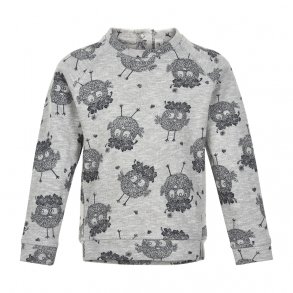 Minymo Langrmet Sweatshirt, Grey Melange