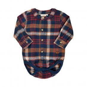 Minymo Skjortebody LS, Indigo Blue