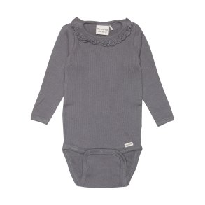 Minymo Rib body LS, Smoked pearl