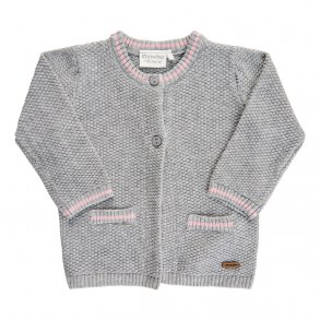 Minymo Perlestrikket Cardigan, Peachskin