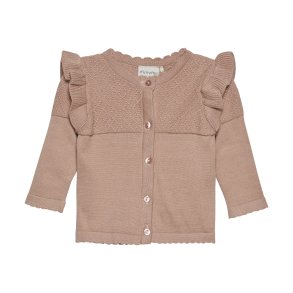 Minymo Strik cardigan, Mahogany rose