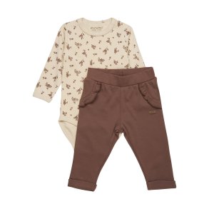 Minymo Body LS og Bukser (2 dele), Cocoa Brown
