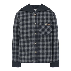 Minymo Skjorte med htte LS, Check/Collegiate blue