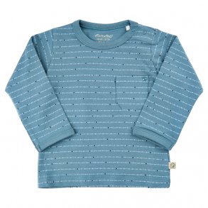 Minymo Langrmet T - Shirt, Blue Stone