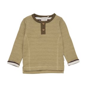 Minymo T-shirt LS, Dark olive