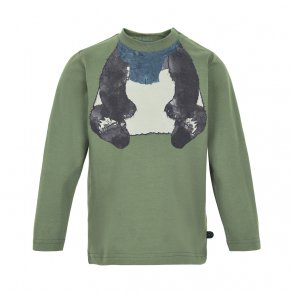 Minymo Langrmet T-Shirt, Pandakrop/Sea Spray