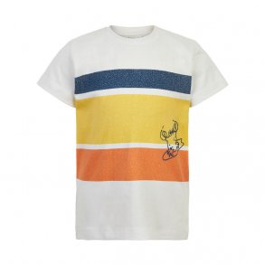 Minymo T- skjorte SS, Strib/White