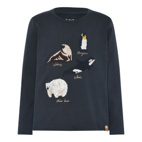 Minymo T-Shirt LS, Collegiate blue