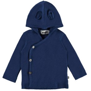 Molo Cardigan med uld, Bobby/Naval blue