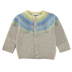 Molo Cardigan med uld, Bay/Nordic Pastels
