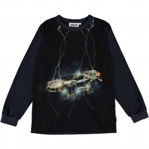 Molo T-shirt LS, Rez/Lightning Car Big