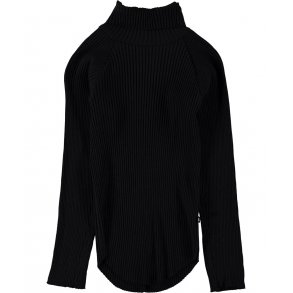 Molo Romaine Langrmet T-shirt med Hj Krave i Sort