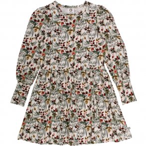 Müsli Kjole med Blomsterprint LS, Winter Flower/Buttercream