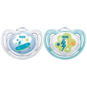 NUK Freestyle Silikone Sut (2 stk.) - Suttestrrelse: 6-18 mdr., Bl