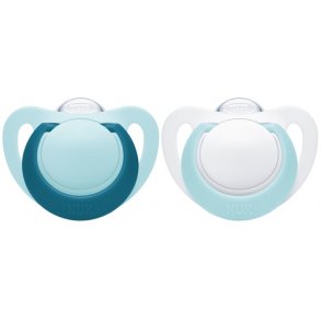 NUK Genius Silikone Sut - Suttestrrelse: 0-2 mdr., Turkis-Hvid