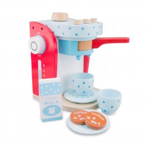 New Classic Toys Kaffemaskinset, Tr/Rd-Bl