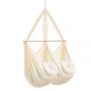 NONOMO Baby Hammock with Fiber Mattress for Twins, Nature