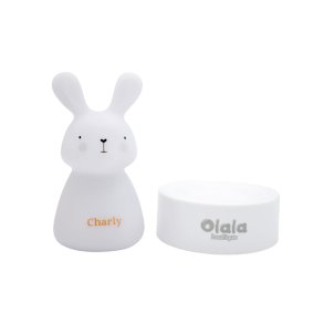 Olala Boutique Natlampe Solo, Kanin/Hvid