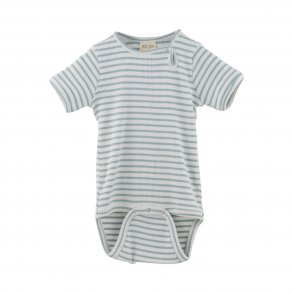 Petit Piao Body SS, Striped/Mint Green