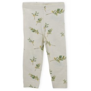 Petit Piao Leggings, Olive Print
