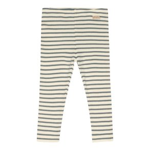 Petit Piao Leggings, Striped/Petrolwhite