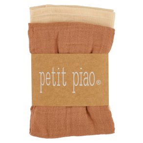Petit Piao Stofble 2 stk., 65 x 65 cm, Camel/Cream