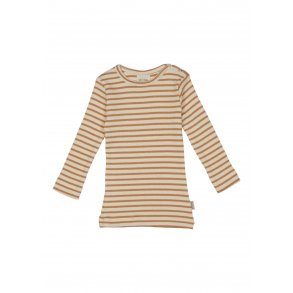 Petit Piao T-shirt LS, Clay/Eggnog