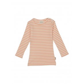 Petit Piao Rib T-Shirt LS, Peach Naught Eggnog