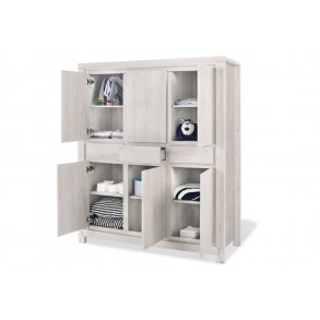 Pinolino Wardrobe 'Line' largeLaminated: MDF, oak grey