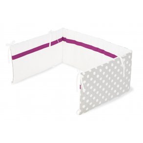 Pinolino Spjlskydd till Babysng 165x28cm, Prickar/Gr