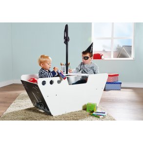 Pinolino Play Boat Bouncing Toy, White/Black with Boards