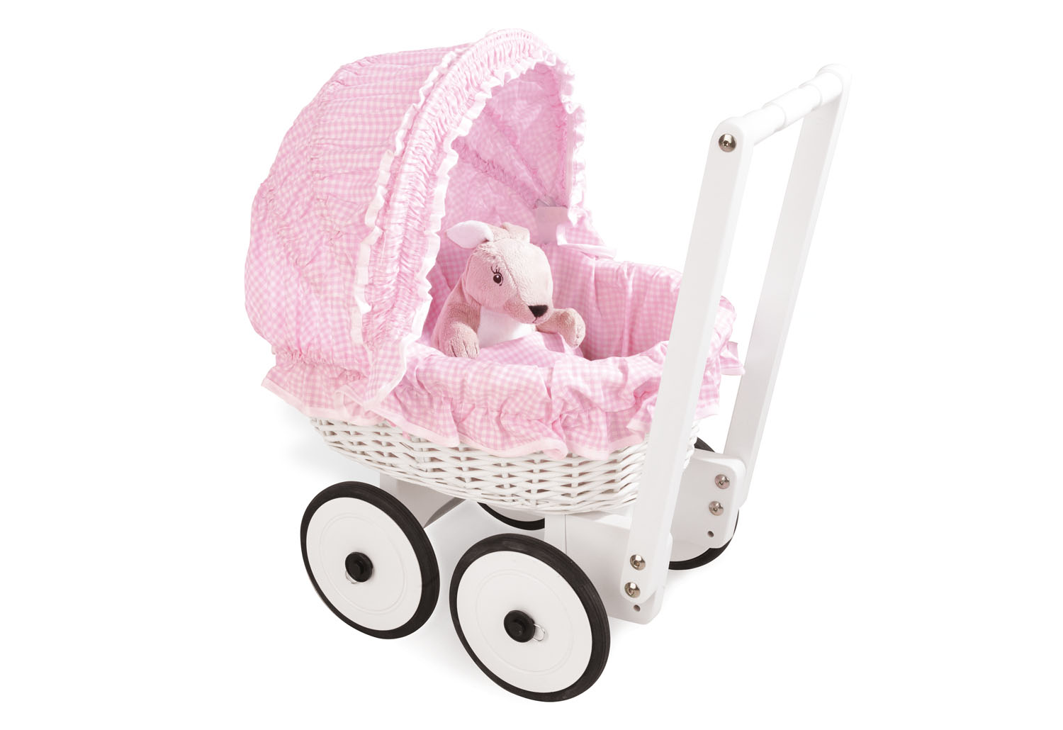 Rosa Puppe Kinderwagen Buggy Kinderwagen Kinderwagen & Babybett Krippe für 