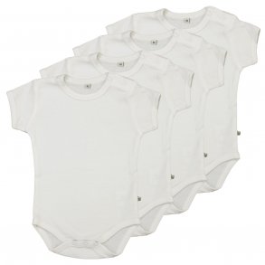 Pippi Body Kortrmet (4-pak), Hvid