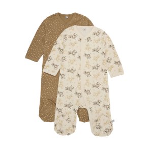 Pippi Natdragt med fdder (2-pak), Whitecap gray