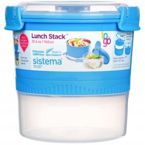 Sistema Matbox med Bestik 965 ml, Lunch Stack To Go/Bl
